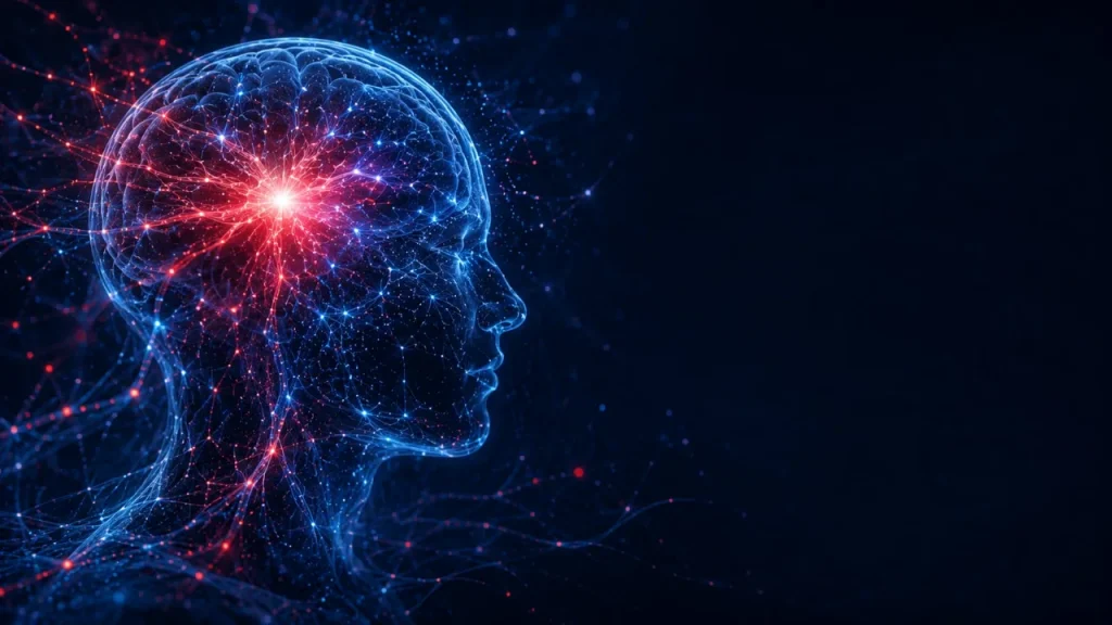 Cinematic visualization of a neural network brain representing focus, memory, and mental clarity — CloudSphere Biotech research education